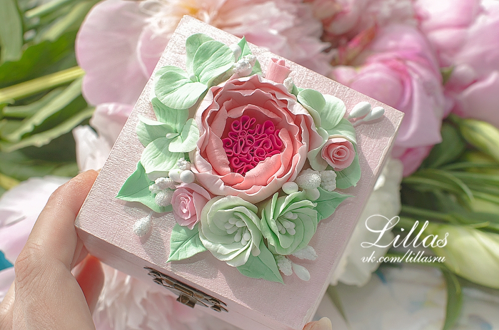 Шкатулка для колец с цветами от Lillas.ru