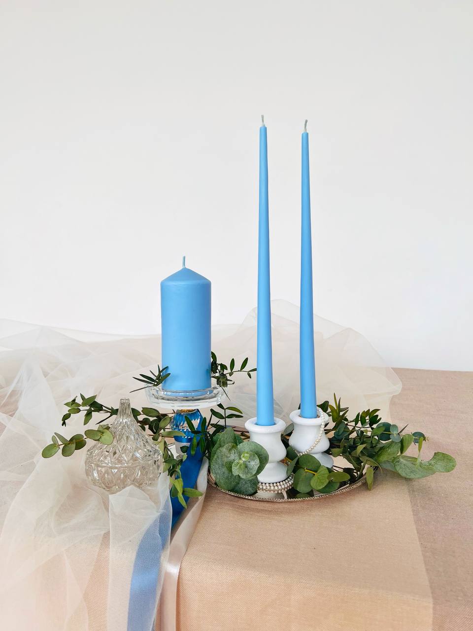 Набор свечей "Свадебный Очаг". Под заказ выполняем в любом цвете. Свечи из кокосового воска имеют матовую поверхность, поэтому красиво смотрятся на фото. Каждая свеча в индивидуальной упаковке, чтобы было удобно забрать после праздника.